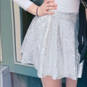 Kate kasin size large high rise sequin skirt